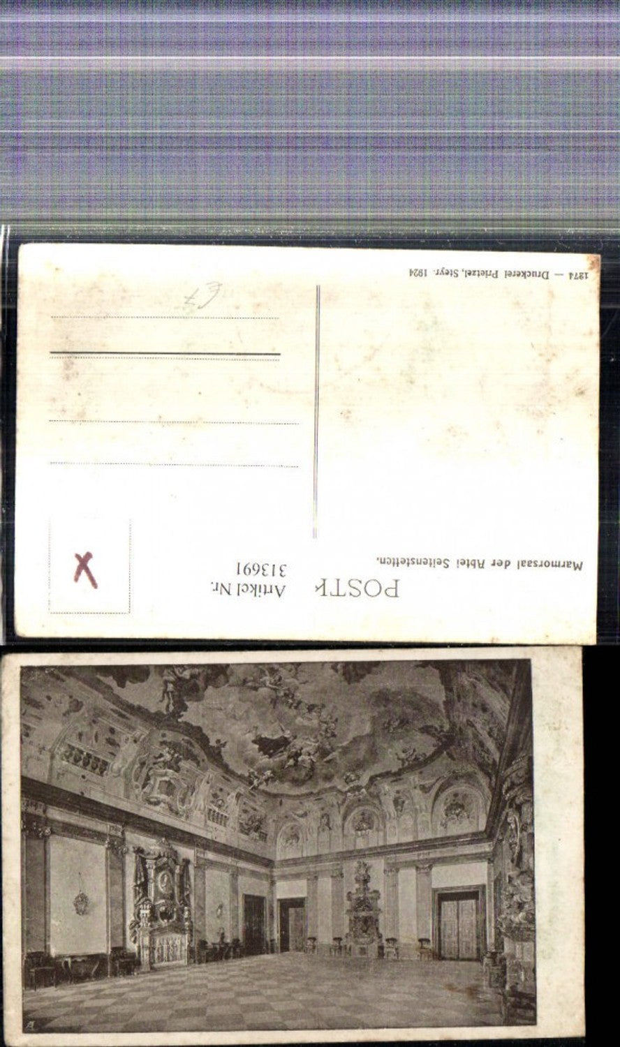 313691,Seitenstetten Stift Abtei Innenansicht Marmorsaal