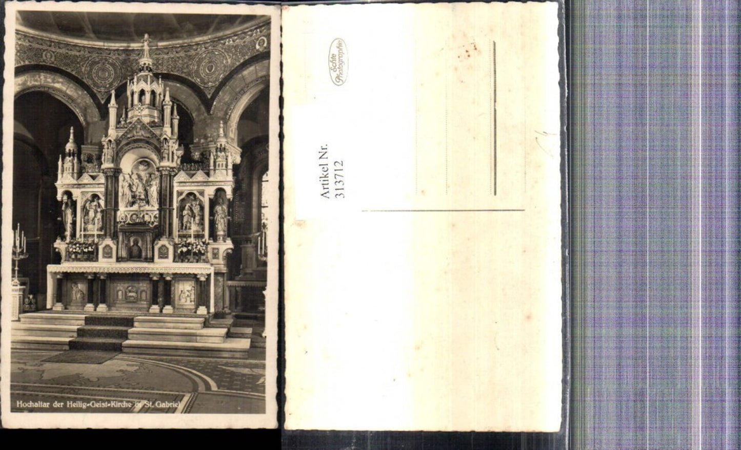 313712,Foto Ak Hochaltar St Gabriel Maria Enzersdorf