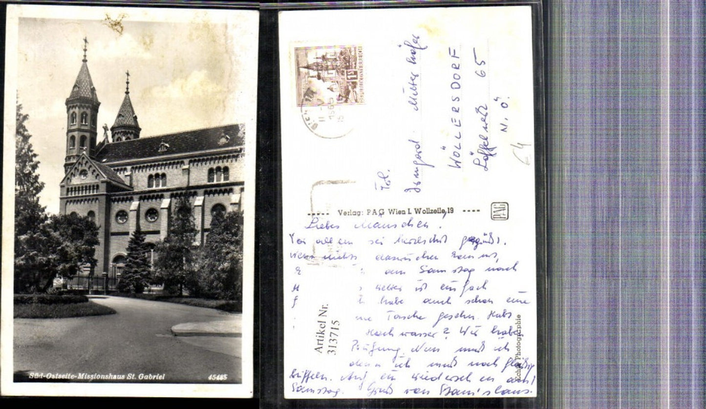 313715,Foto Ak St Gabriel b. Mödling Maria Enzersdorf Kirche