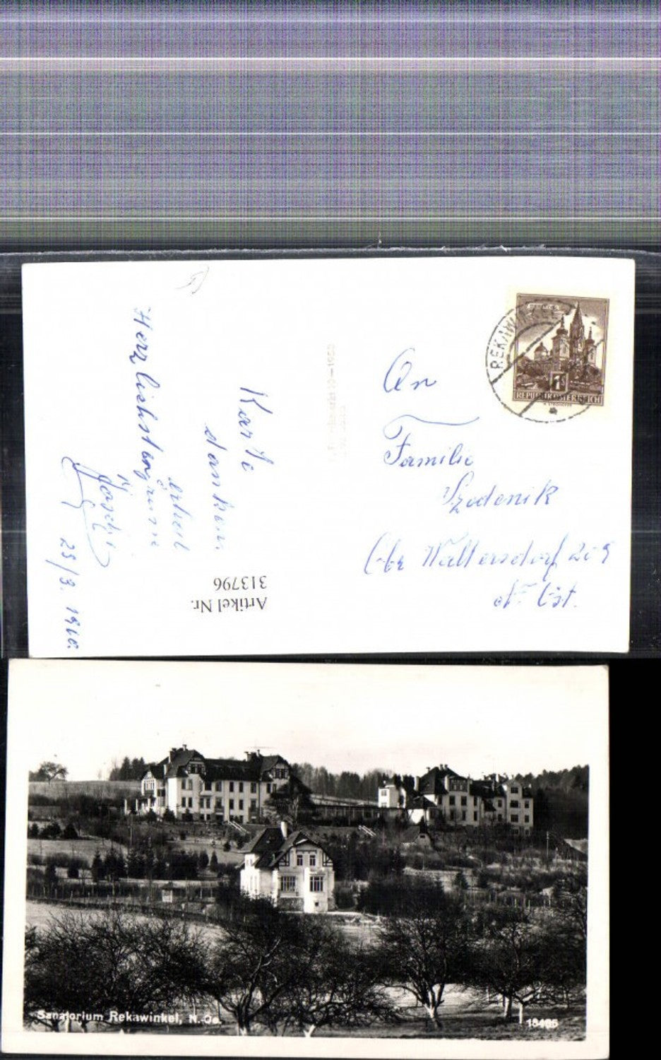 313796,Foto Ak Sanatorium Rekawinkel 1960