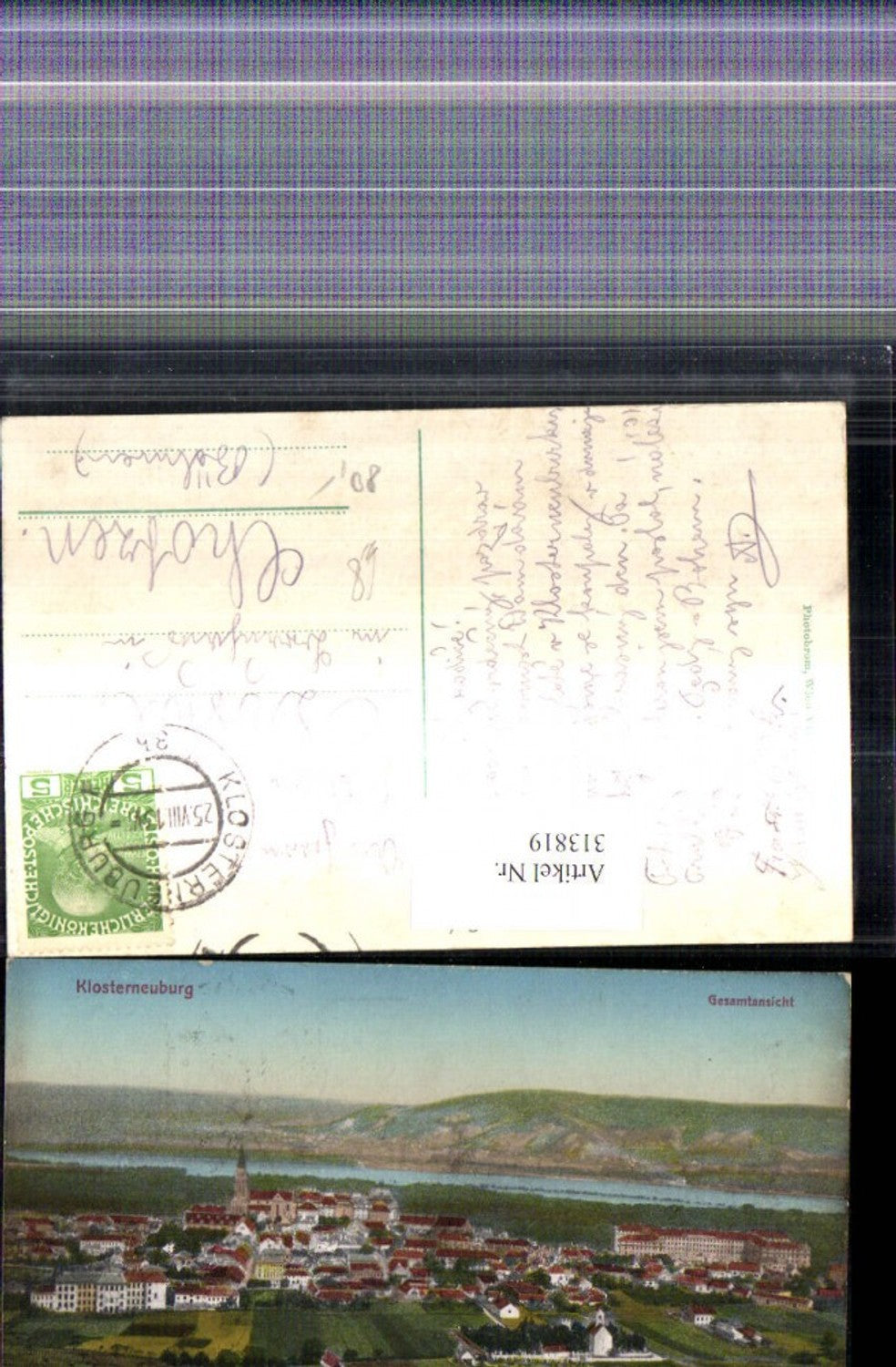 313819,Klosterneuburg Gesamtansicht 1913