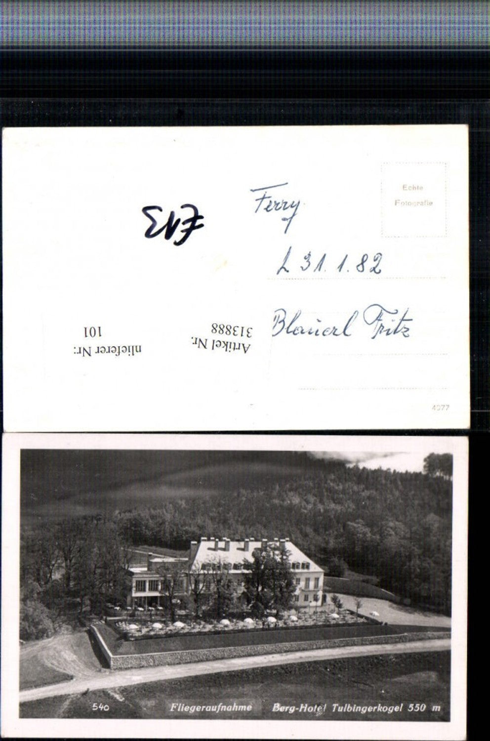 313888,Berg-Hotel Tulbingerkogel Tulbing Fliegeraufnahme