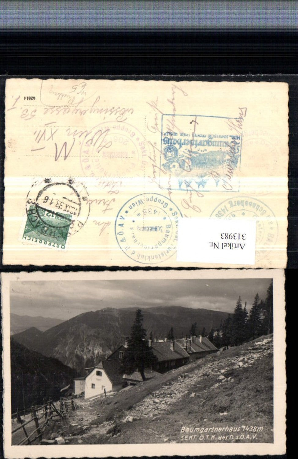 313983,Baumgartnerhaus Berghütte b. Puchberg Reichenau Bergkulisse