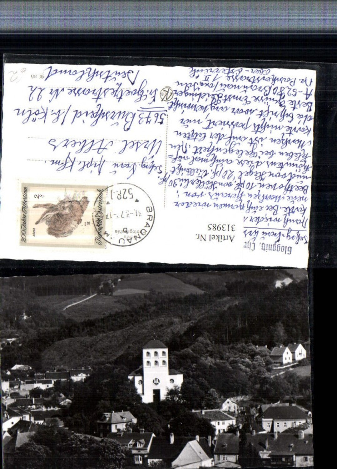313985,Gloggnitz Teilansicht m. Christkönigskirche