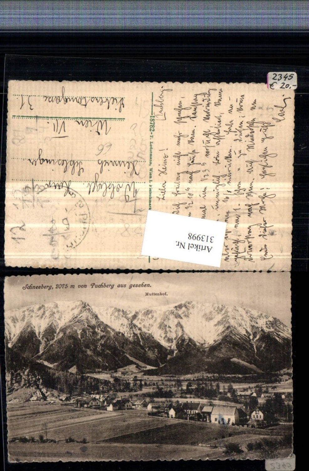 313998,Schneeberg von Puchberg aus gesehen Bergkulisse Muttenhof
