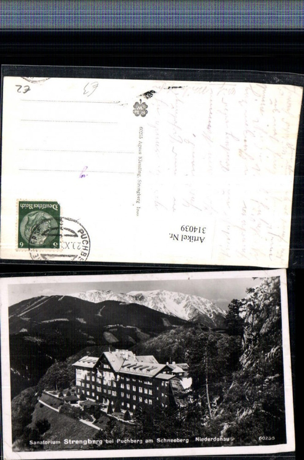314039,Sanatorium Strengberg b. Puchberg am Schneeberg Bergkulisse