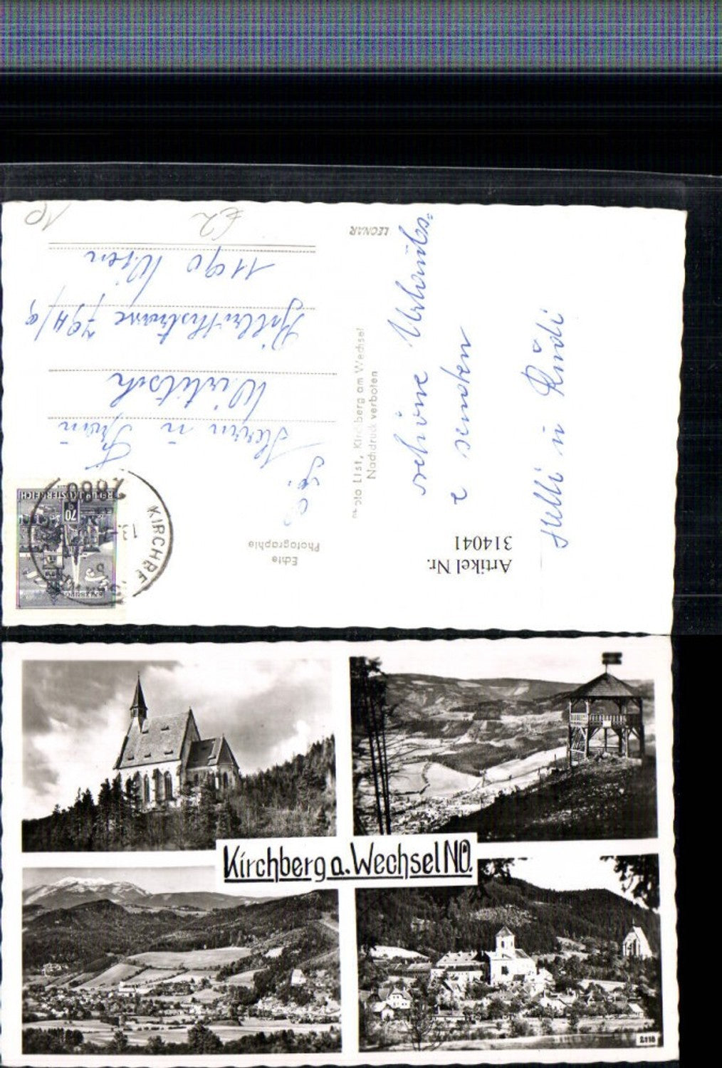 314041, Kirchberg am Wechsel: Church, Monastery, Observation Tower, Multi-view map