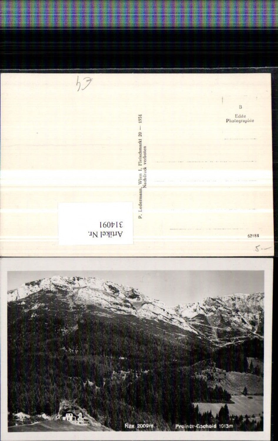 314091,Preiner-Gscheid b. Prein Gasthof Geyschläger m. Rax Bergkulisse