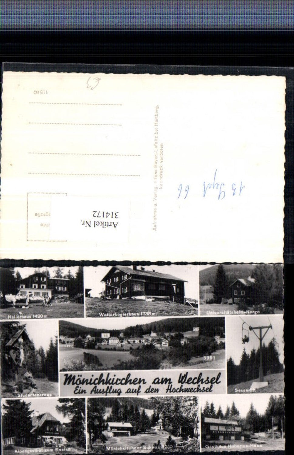 314172, Mönchkirchen Total Hallerhaus Gasthaus Sessellift Wegkreuz Multiview map