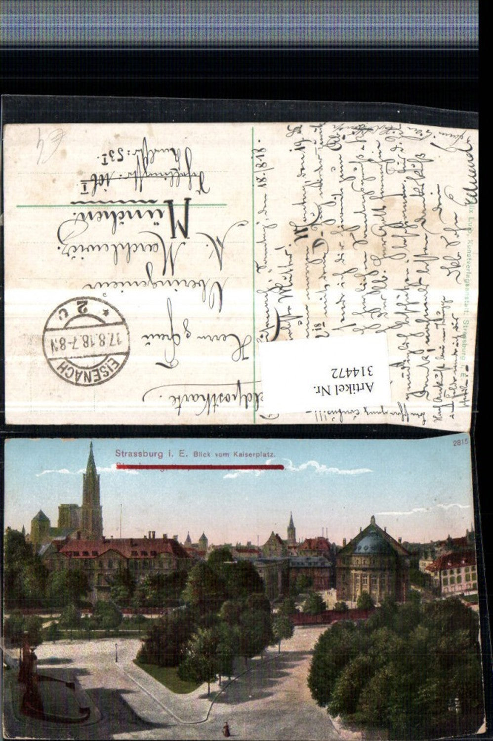 314472,Strassburg Straßburg Blick vom Kaiserplatz Teilansicht