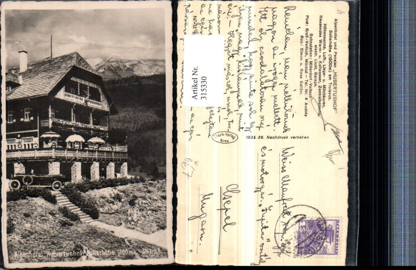 Alte Ansichtskarte – Old Postcard