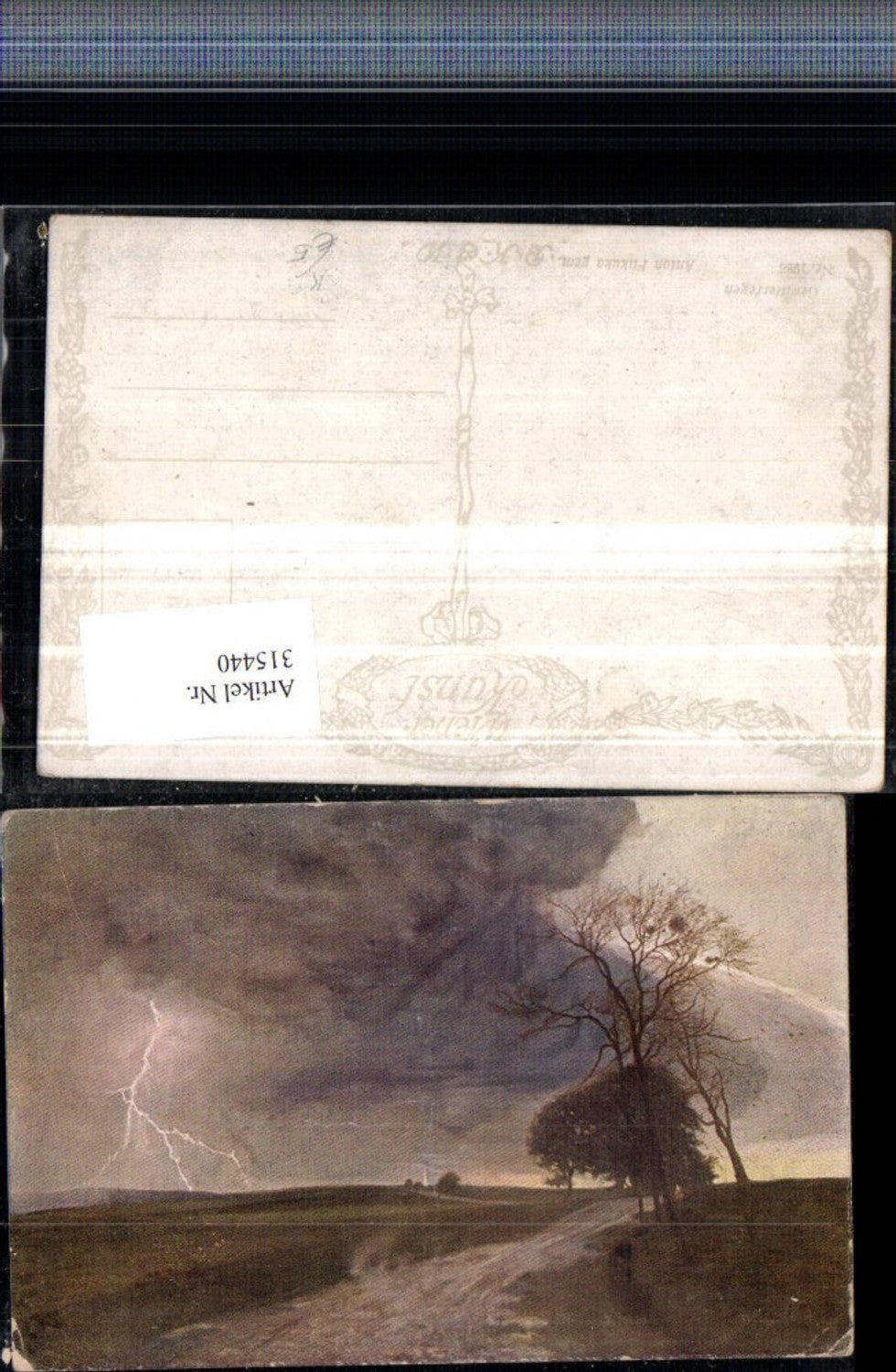 315440, Artist AK Anton Filkuka Thunderstorm Rain Landscape Roadside Lightning pub BKWI 1986