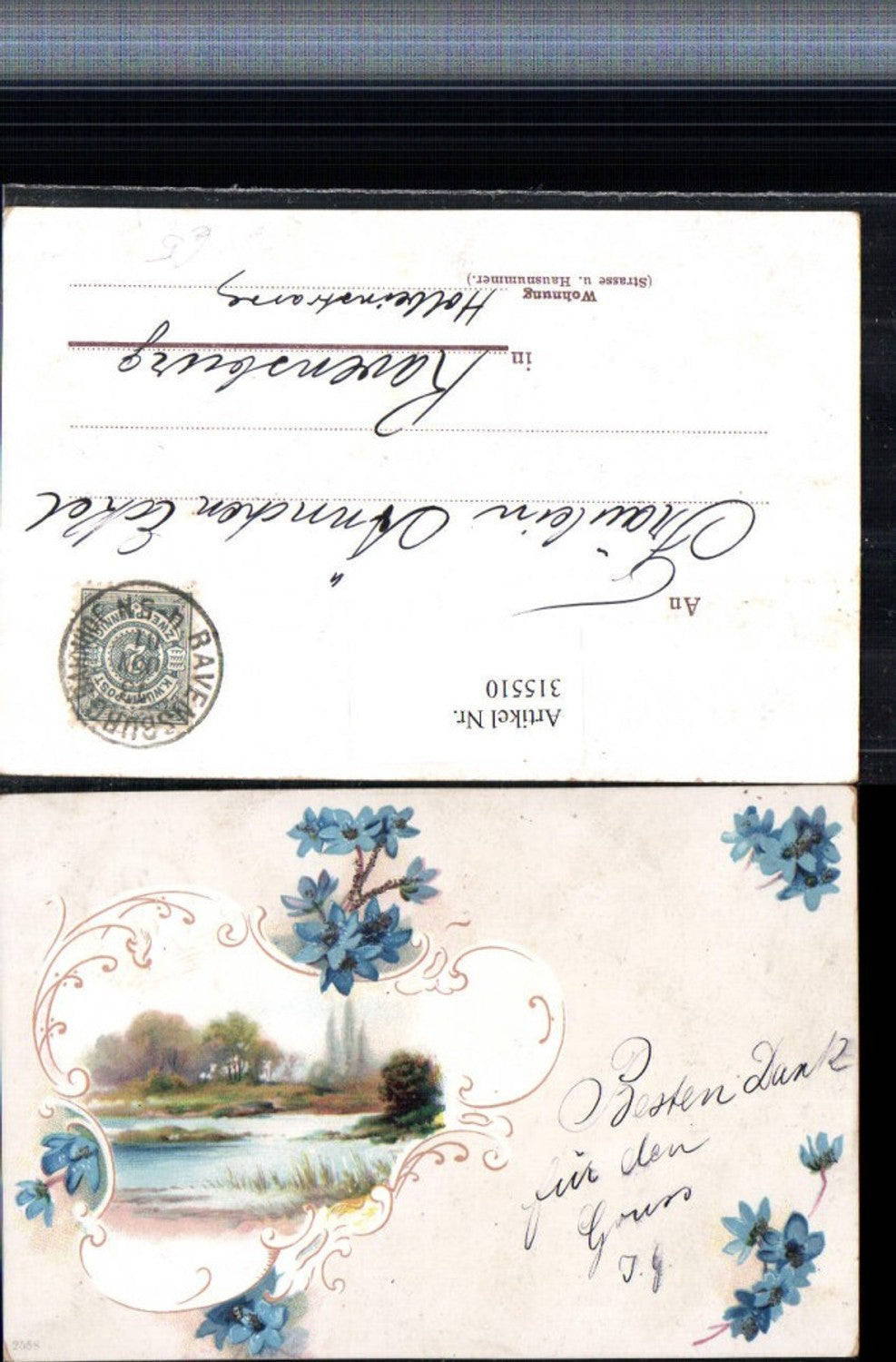 315510, Artist AK Landscape Passepartout Flowers