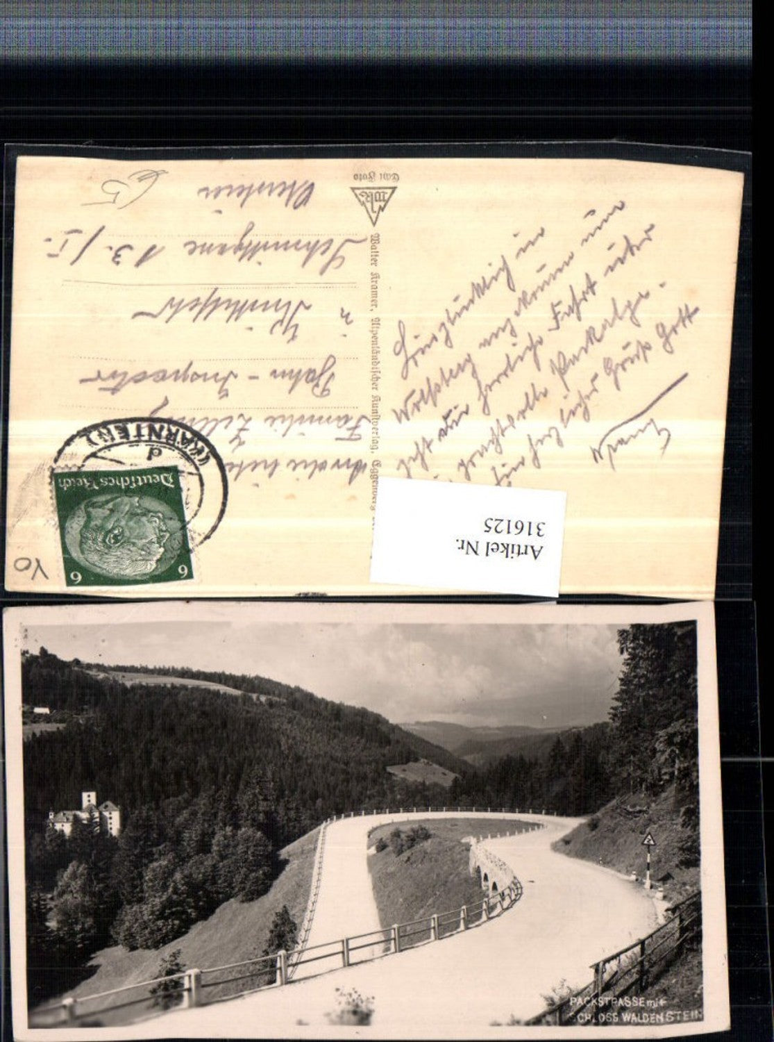 316125,Packstraße m. Schloss Waldenstein b. St. Leonhard im Lavanttal