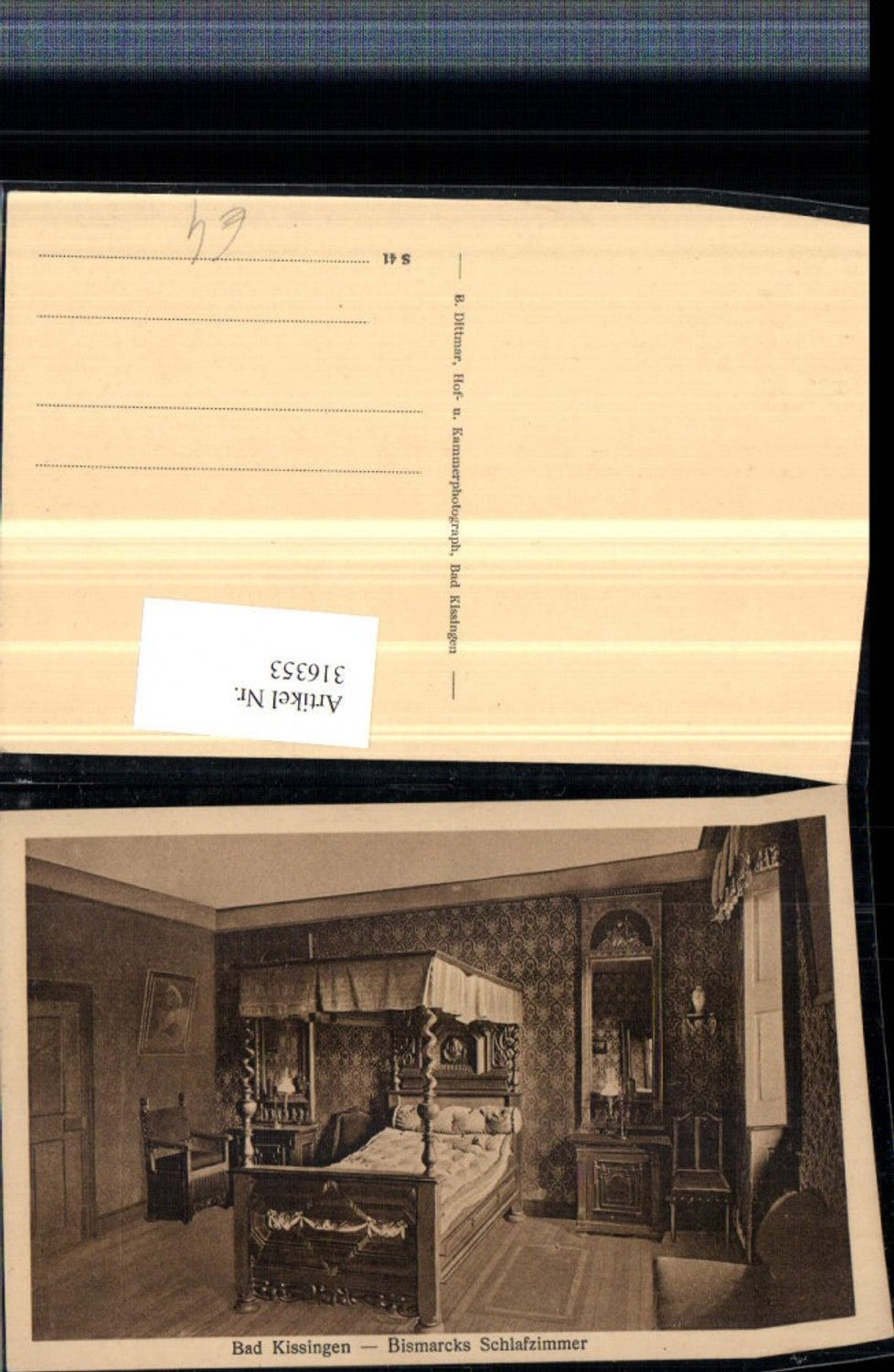 316353,Bad Kissingen Bismarcks Schlafzimmer Innenansicht