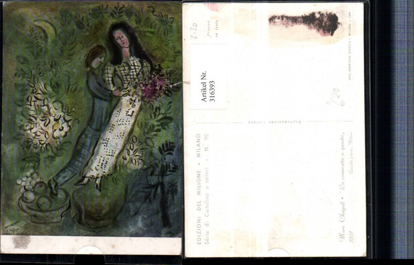 316393,Künstler AK Marc Chagall La camicetta a quadri Frauen Blumen