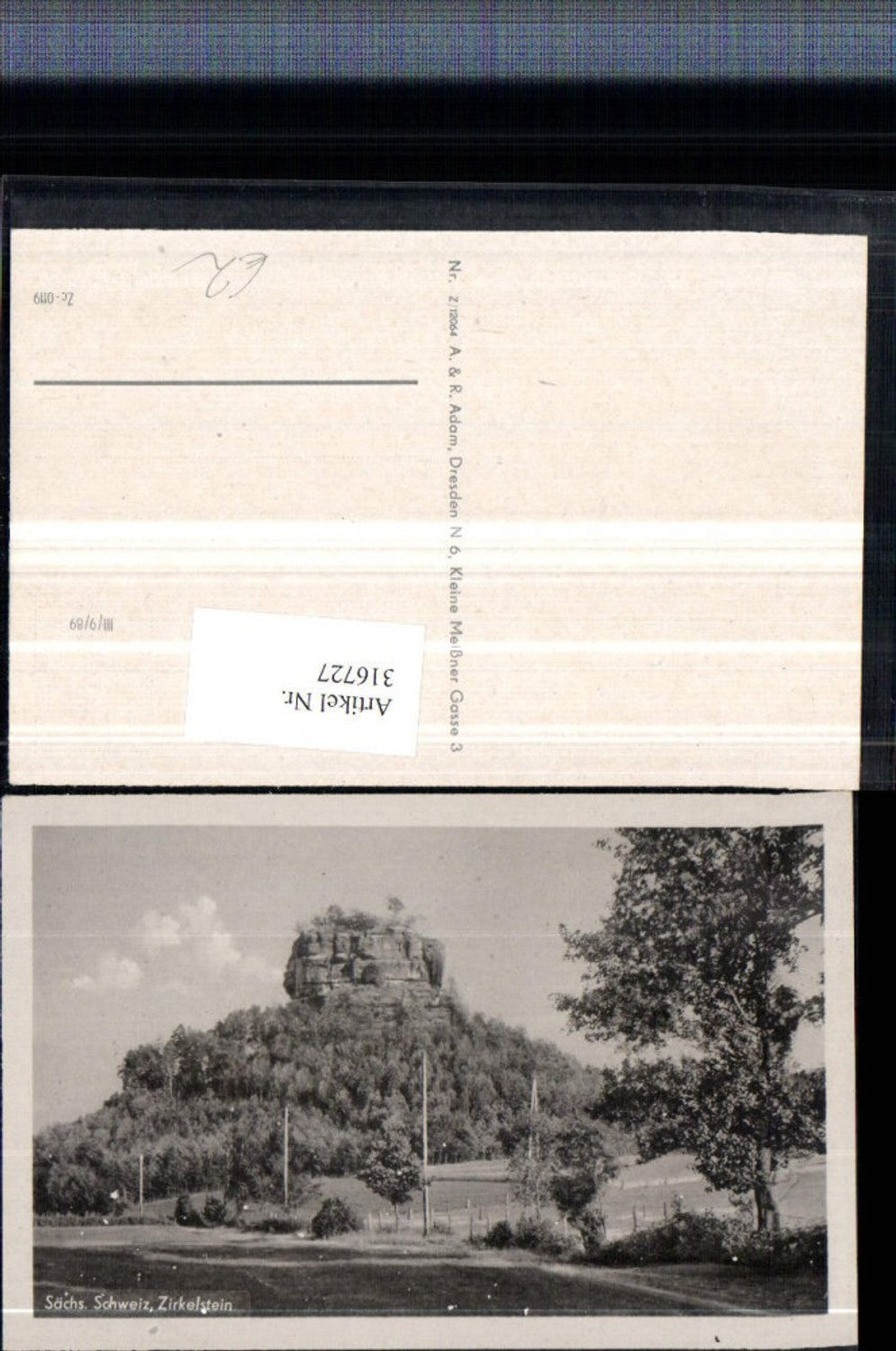 316727,Sächsische Schweiz Zirkelstein Felsen b. Reinhardtsdorf-Schöna