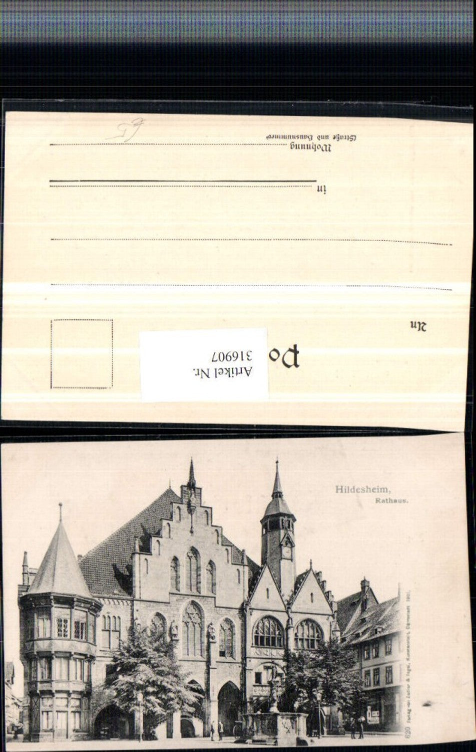 316907,Hildesheim Rathaus Brunnen