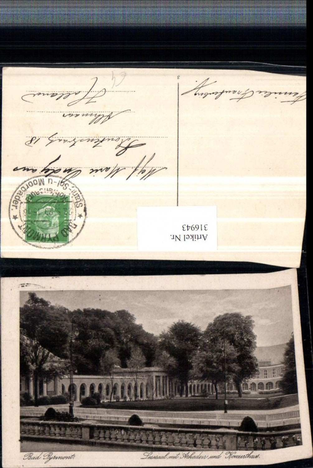 316943,Bad Pyrmnt Lesesaal m. Arkaden u. Konzerthaus