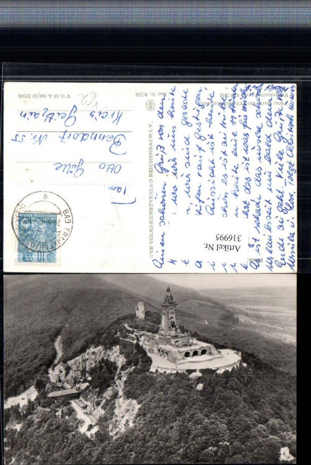 316995, View of the Kyffhäuser Monument near Bad Frankenhausen, VEB 8/236