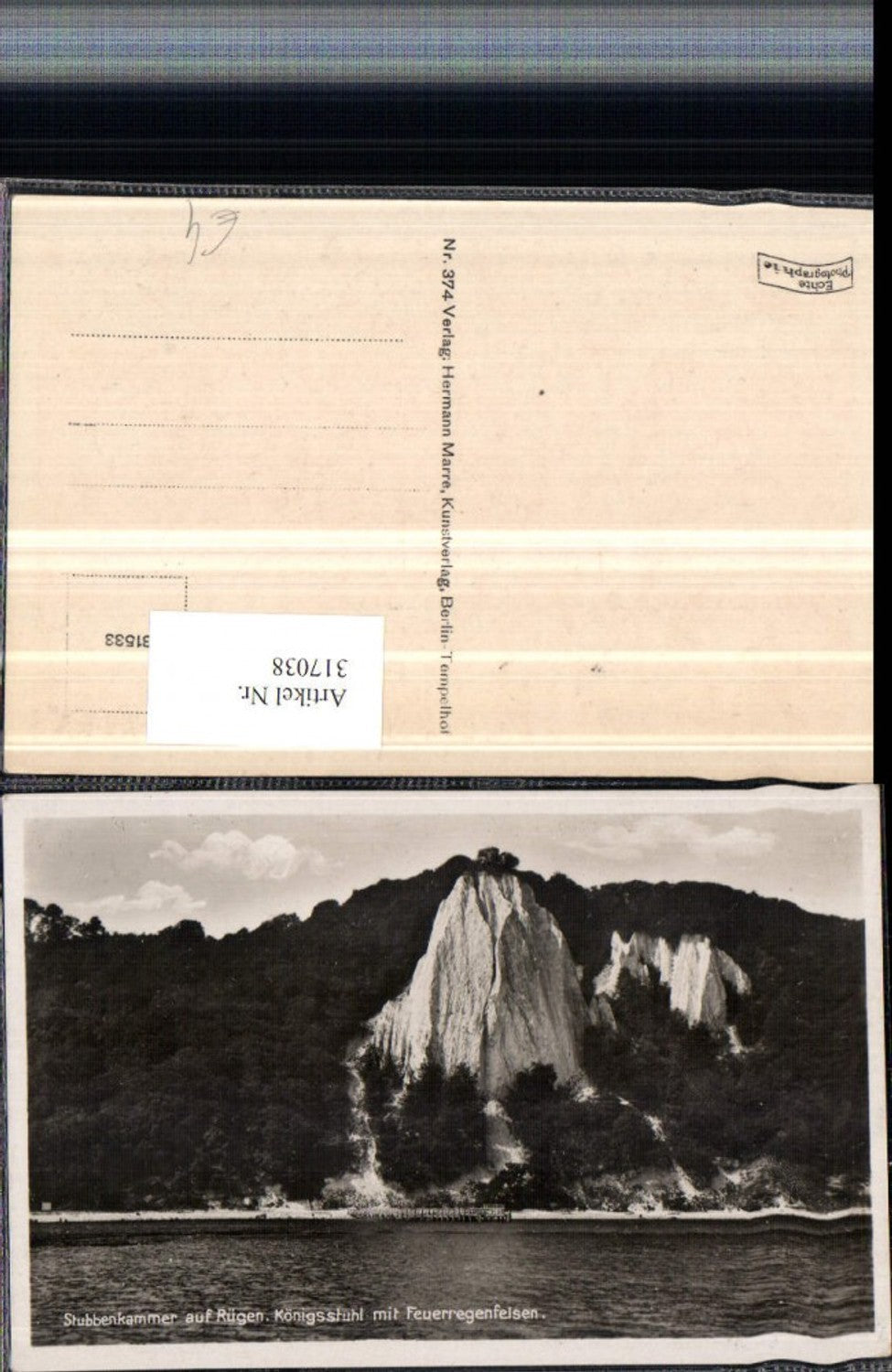 317038,Stubbenkammer auf Rügen Königsstuhl m. Feuerregenfelsen Felswand