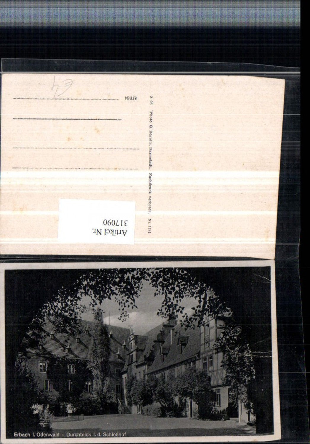 317090,Erbach im Odenwald Durchblick in d. Schlosshof