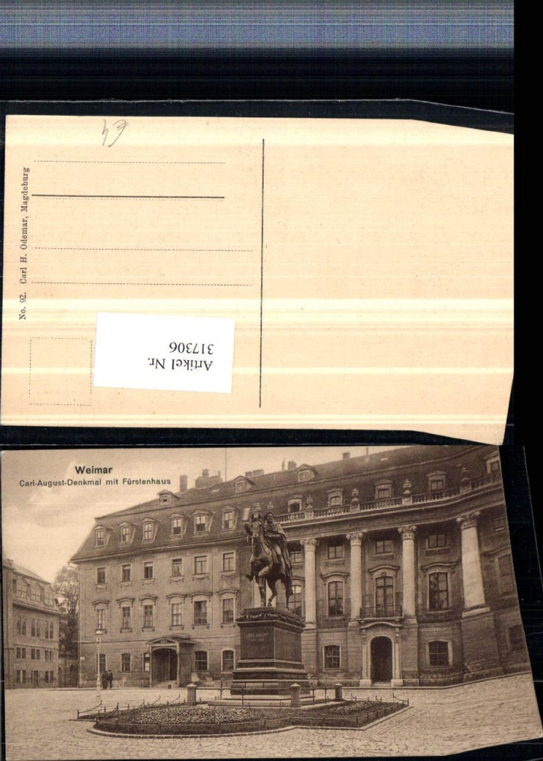 317306,Weimar Carl-August-Denkmal m. Fürstenhaus