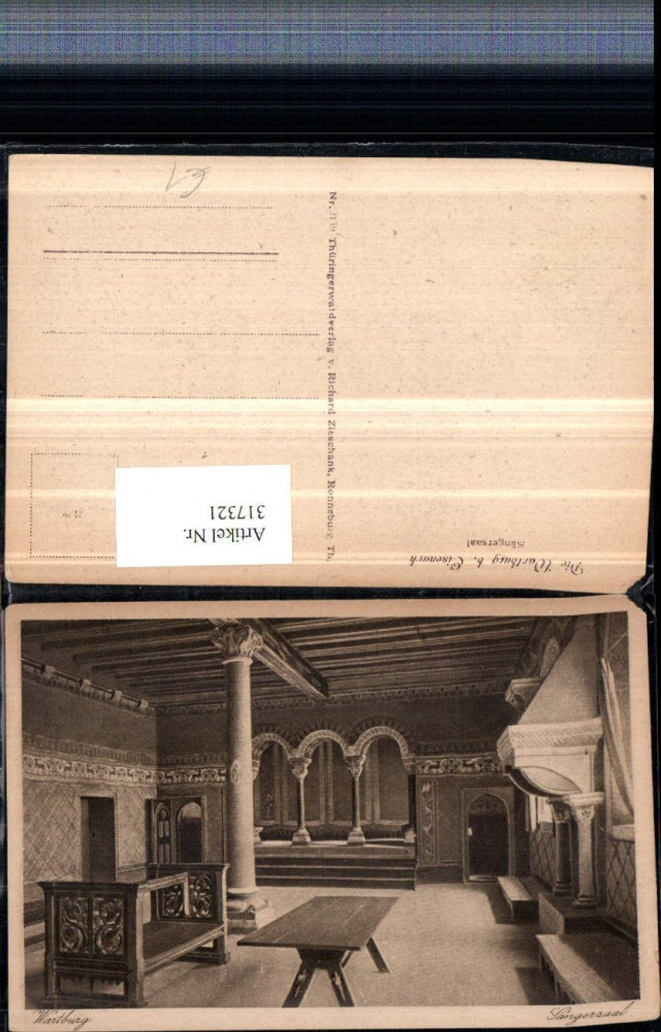 317321, Eisenach Wartburg Singers' Hall Interior view