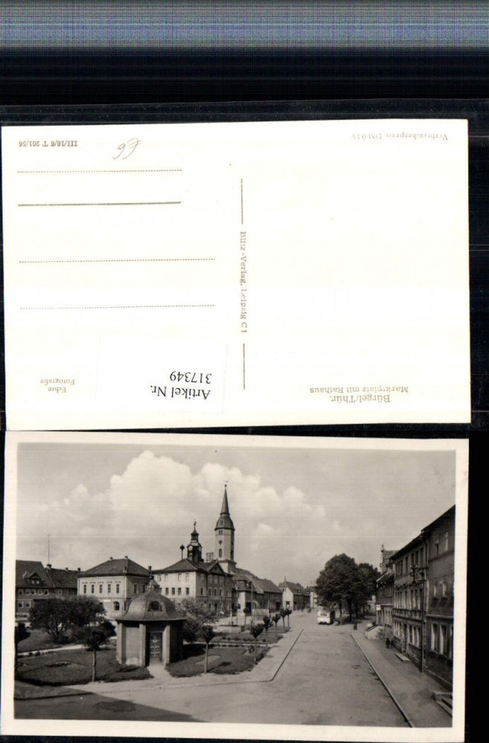 317349, Bürgel Market Square with Town Hall Street View