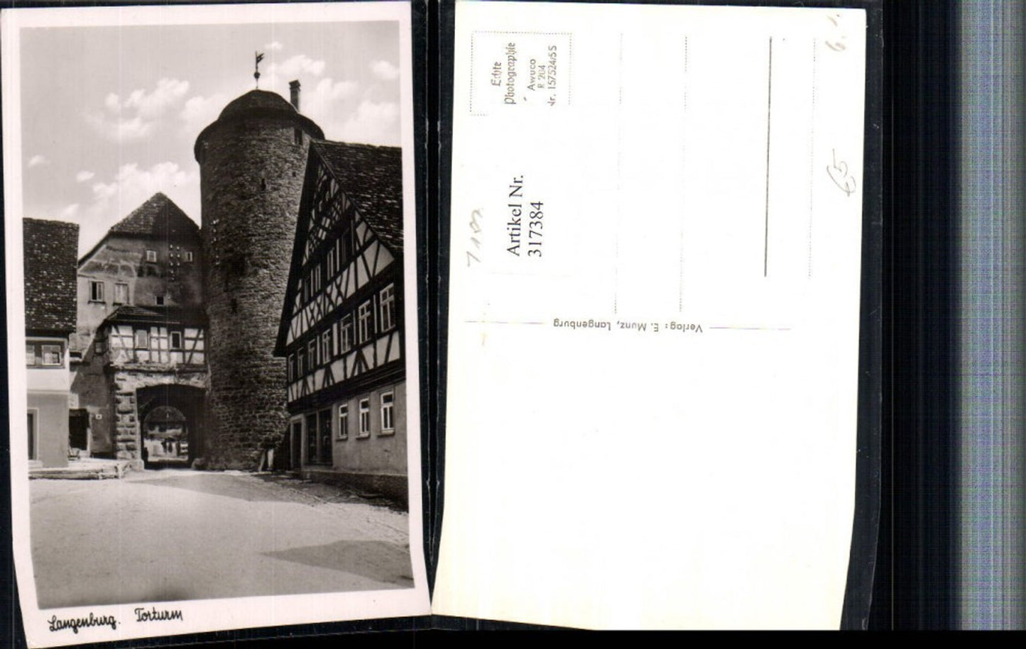 317384,Langenburg Torturm Turm Straßenansicht