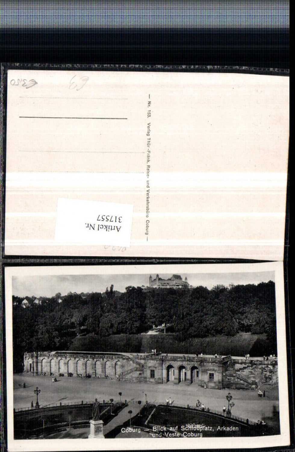 317557,Coburg Blick auf Schlossplatz Arkaden u. Veste