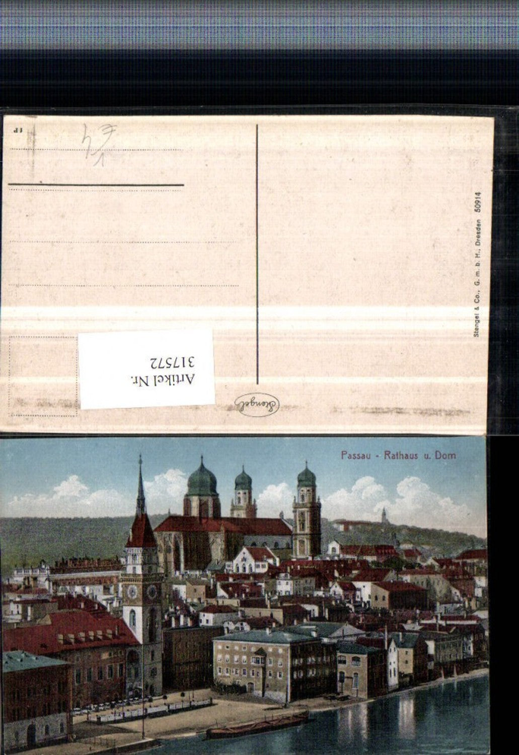 317572,Passau Teilansicht Rathaus u. Dom pub Stengel & Co 50914