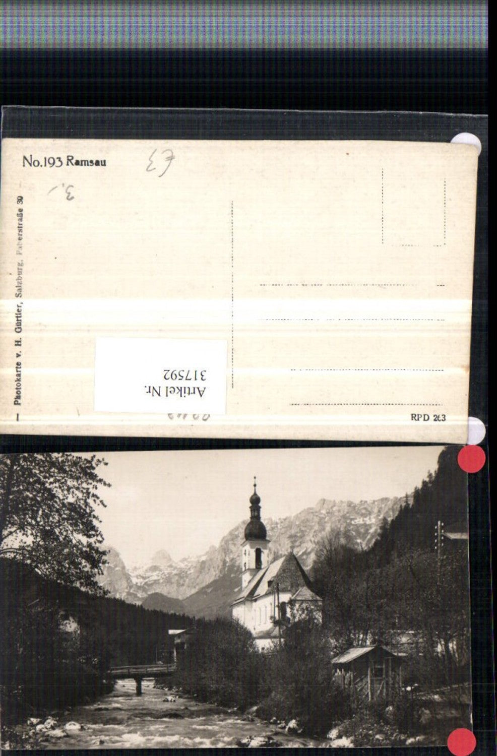 317592,Ramsau b. Berchtesgaden Kirche Brücke Bergkulisse