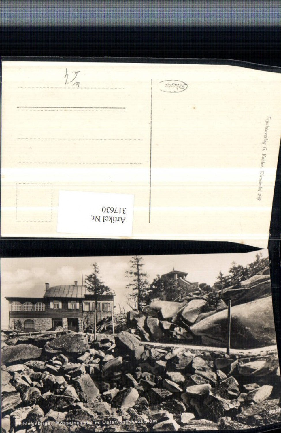 317630,Fichtelgebirge Kösseinegipfel m. Unterkunftshaus b. Wunsiedel