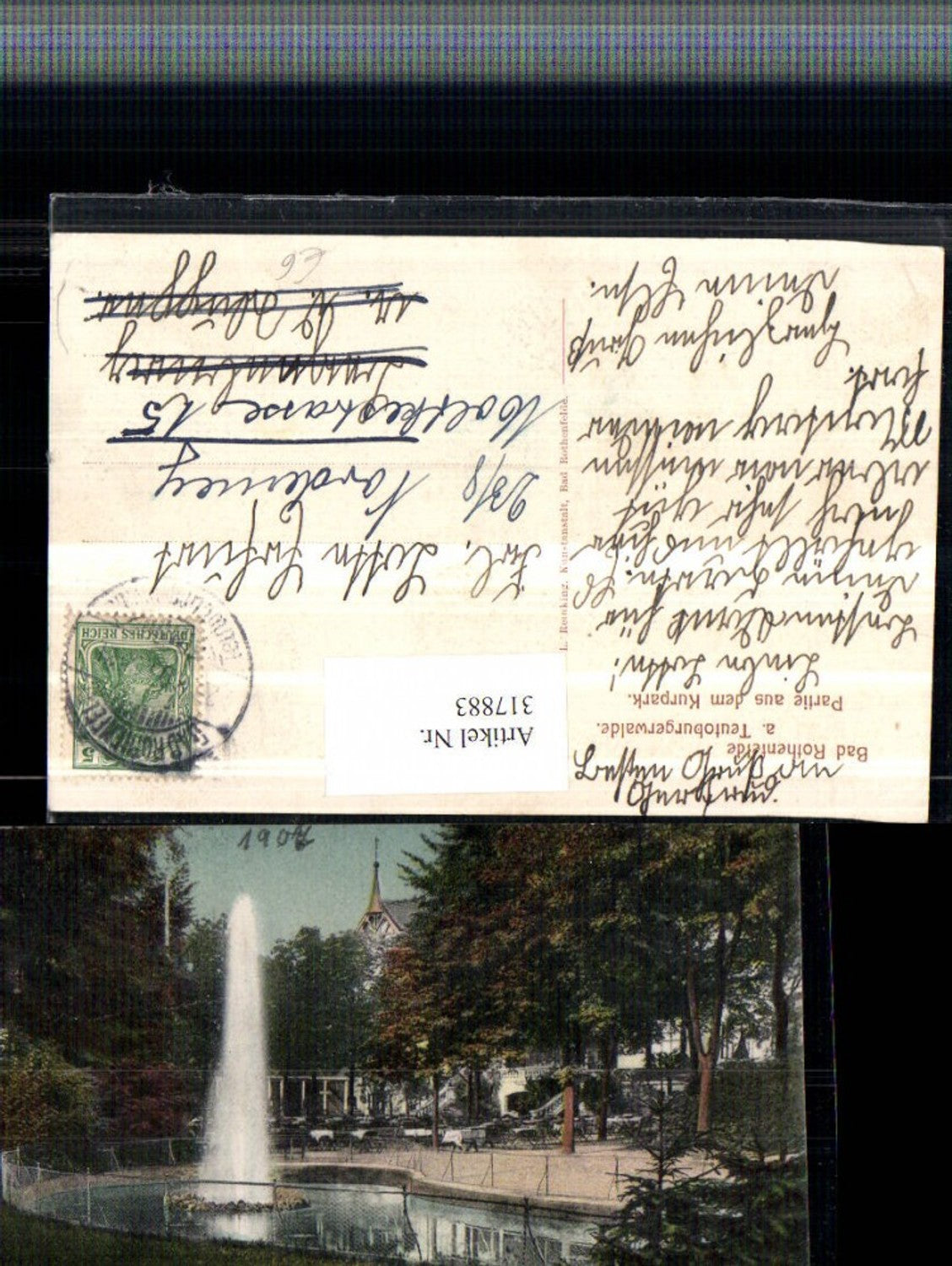 317883,Bad Rothenfelde am Teutoburgerwalde Partie aus d. Kurpark Fontäne