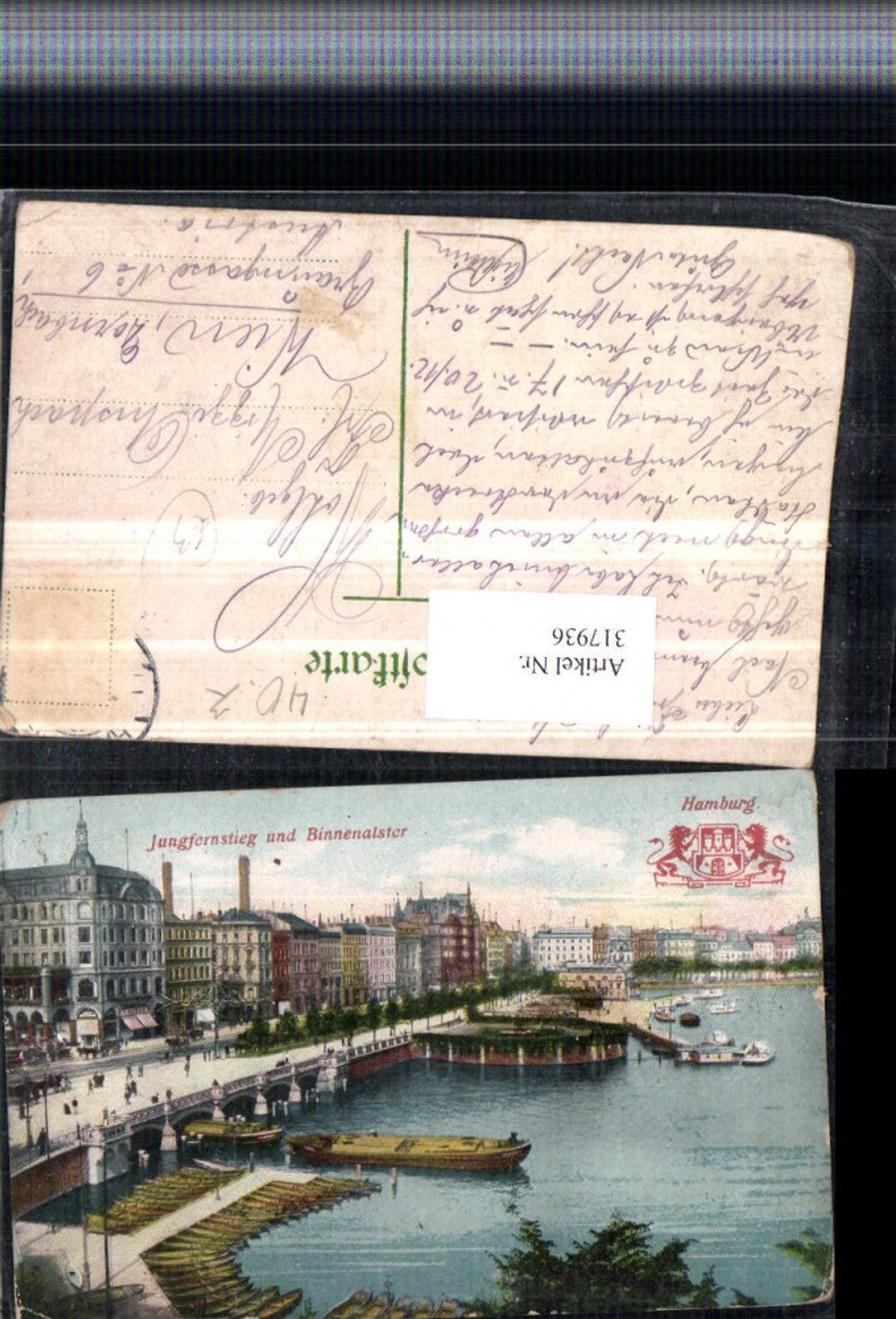 317936,Hamburg Teilansicht Jungfernstieg u. Binnenalster