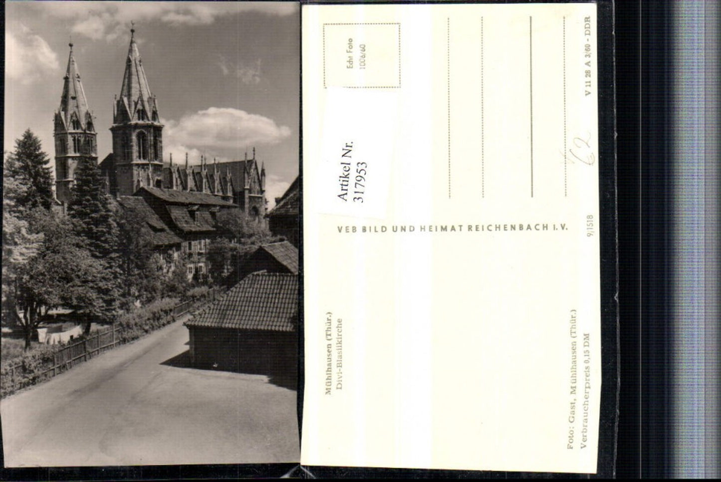 317953, Mühlhausen Divi-Blasiikirche Church pub VEB 9/1518
