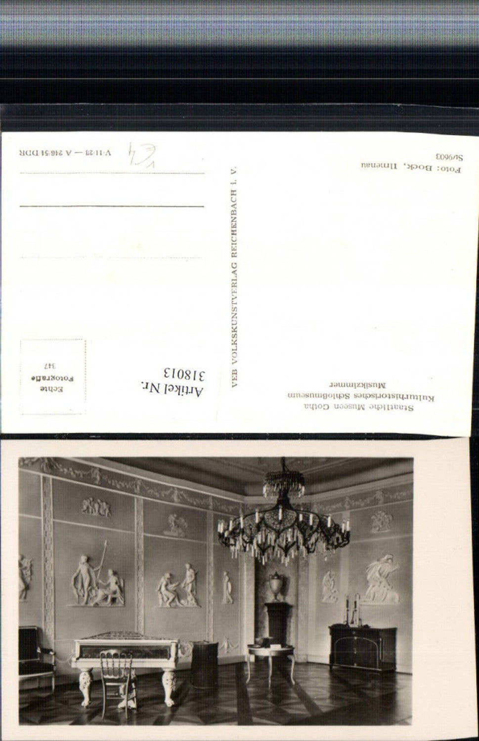 318013,Gotha Kulturhistorisches Schlossmuseum Musikzimmer Flügel pub VEB