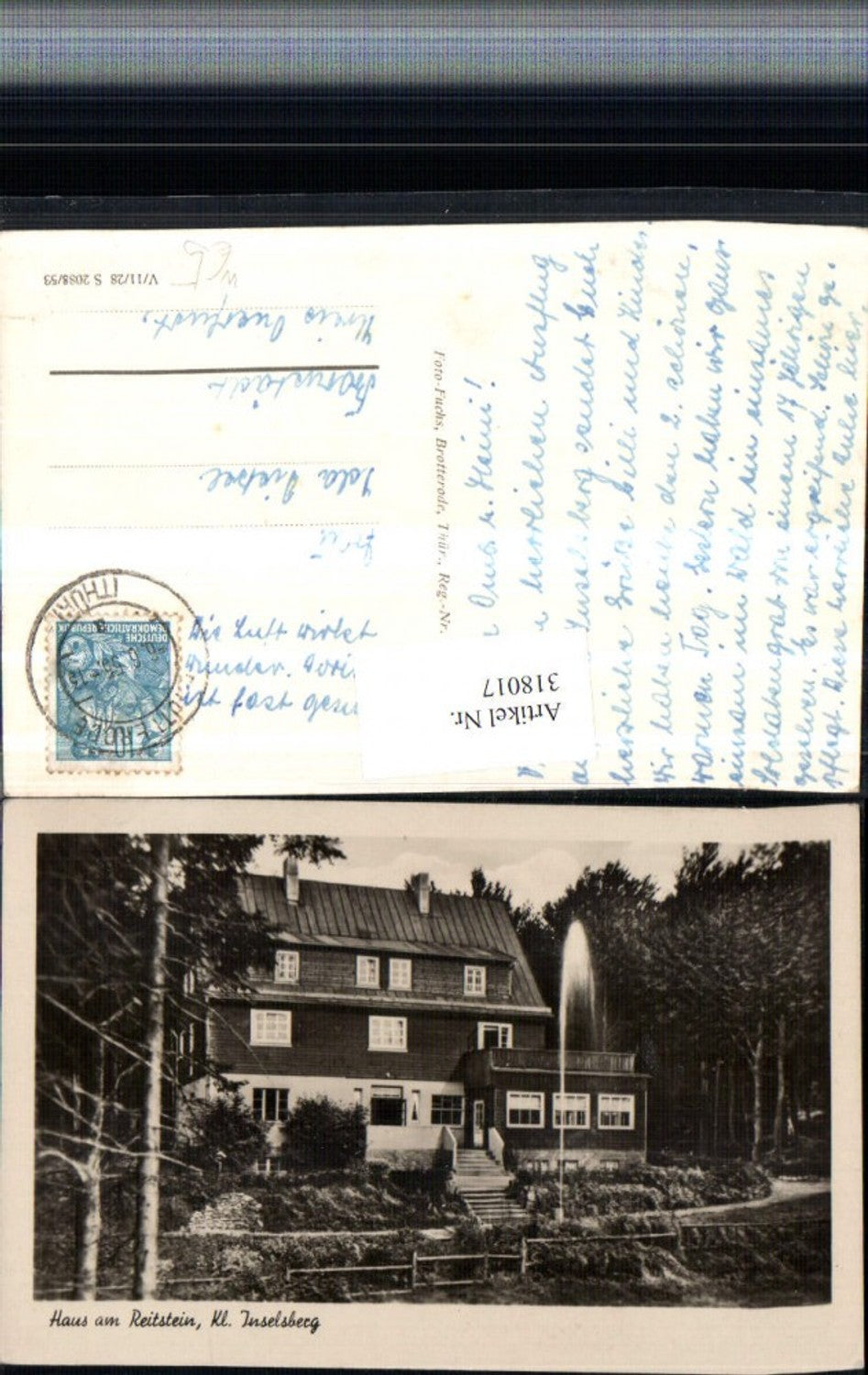 318017,Kleiner Inselsberg Haus am Reitstein b. Brotterode Fontäne