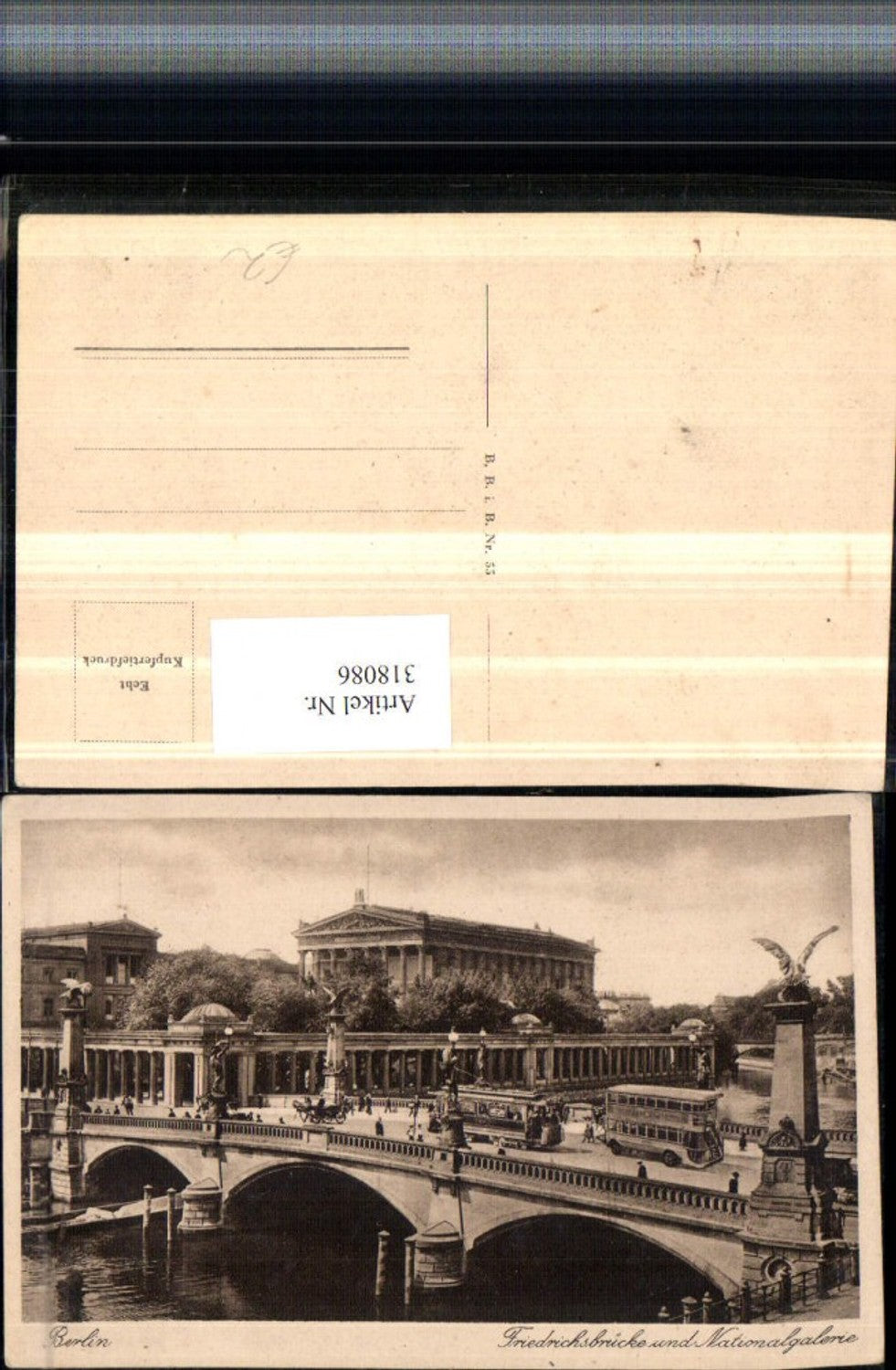 318086,Berlin Friedrichsbrücke Brücke u. Nationalgalerie
