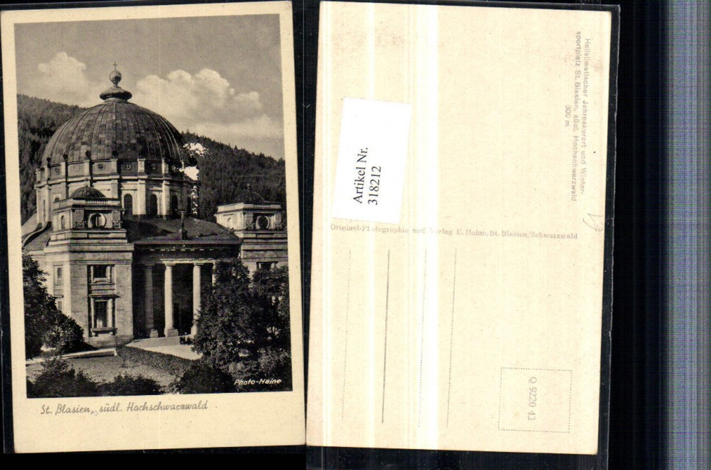 318212,St. Blasien im Hochschwarzwald Kirche Kuppel