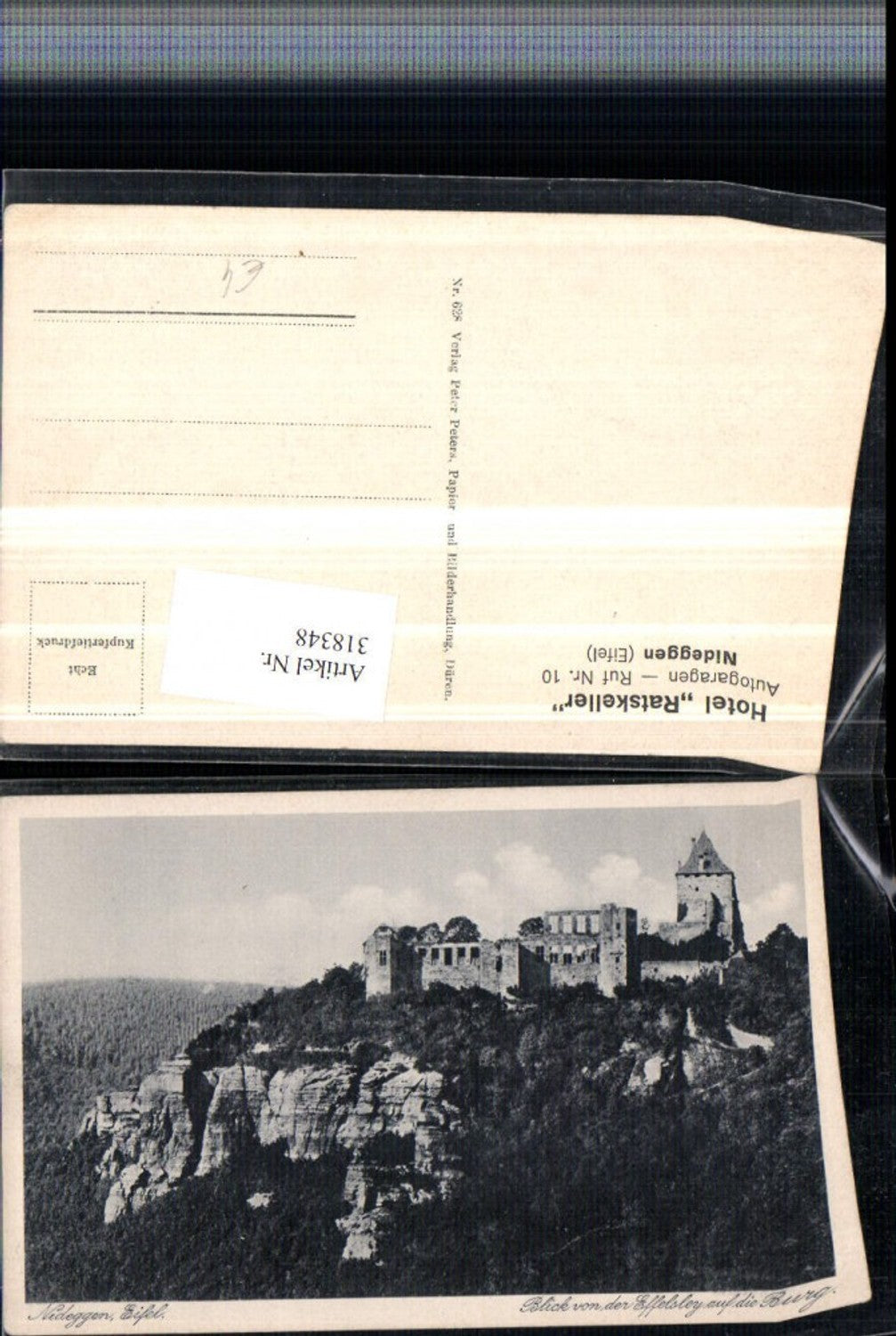 318348,Nideggen in d. Eifel Blick von d. Effelsley auf die Burg