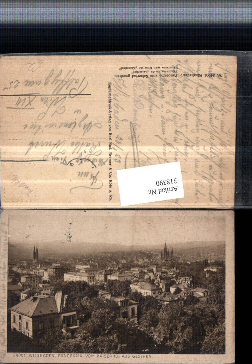 318390,Wiesbaden Totale Panorama vom Kaiserhof