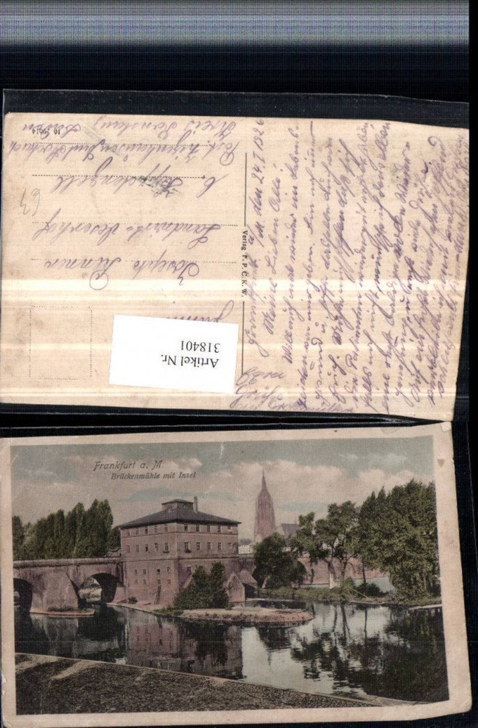 318401,Frankfurt am Main Brückenmühle m. Insel