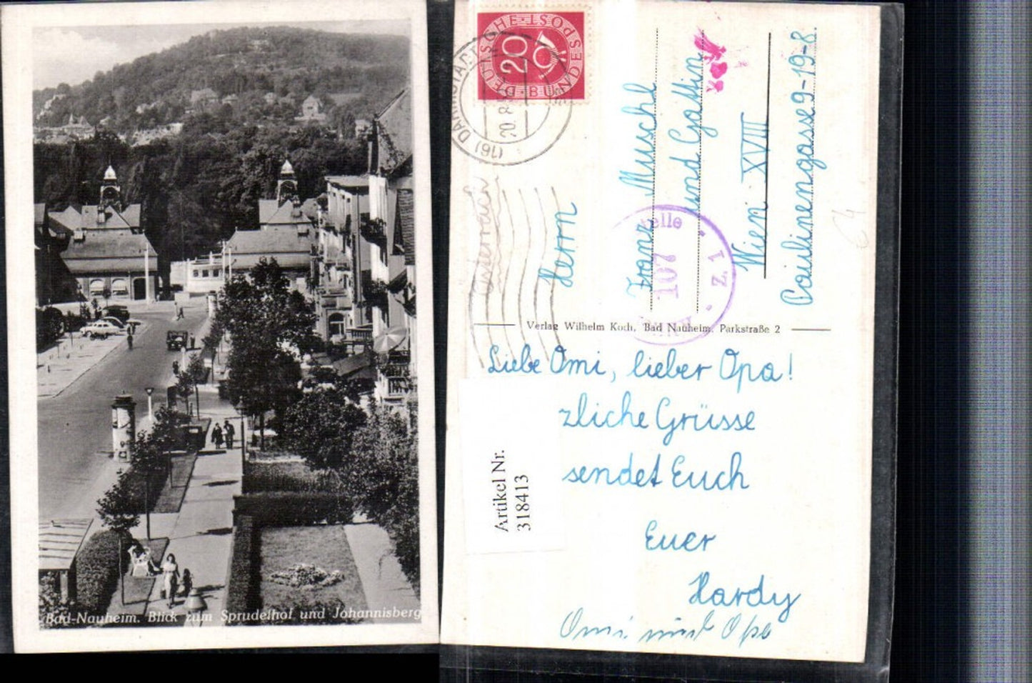 318413,Bad Nauheim Blick zum Sprudelhof u. Johannisberg