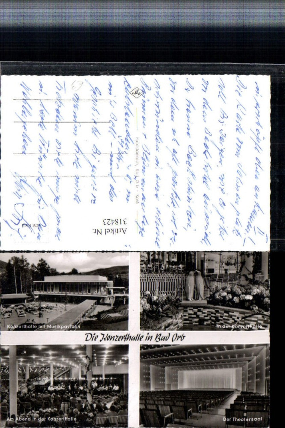 318423,Bad Orb Konzerthalle Musikpavillon Theatersaal Mehrbildkarte