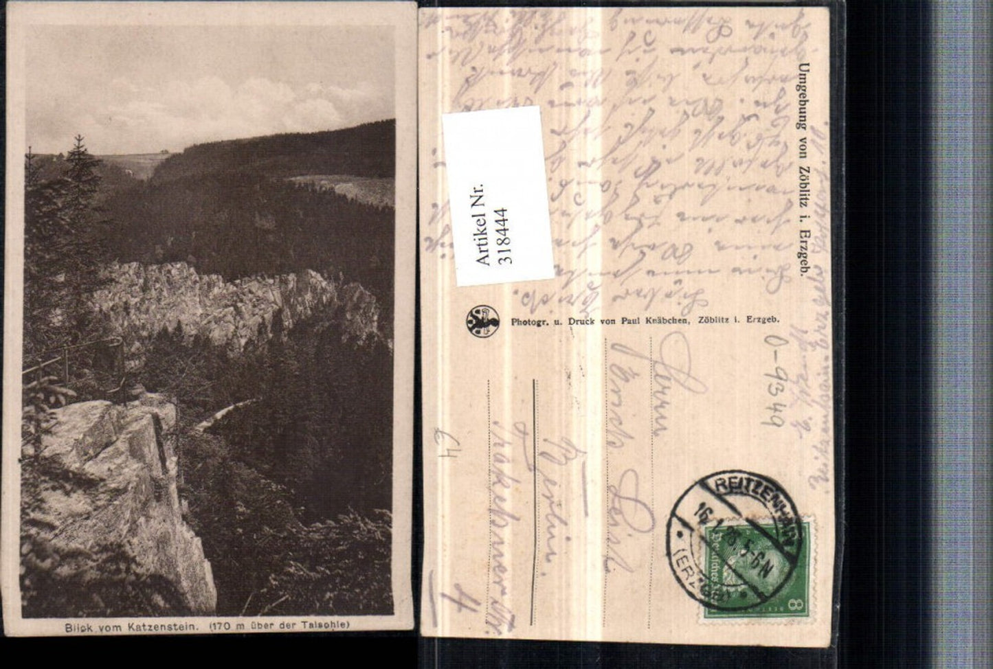 318444,Zöblitz im Erzgebirge Blick vom Katzenstein