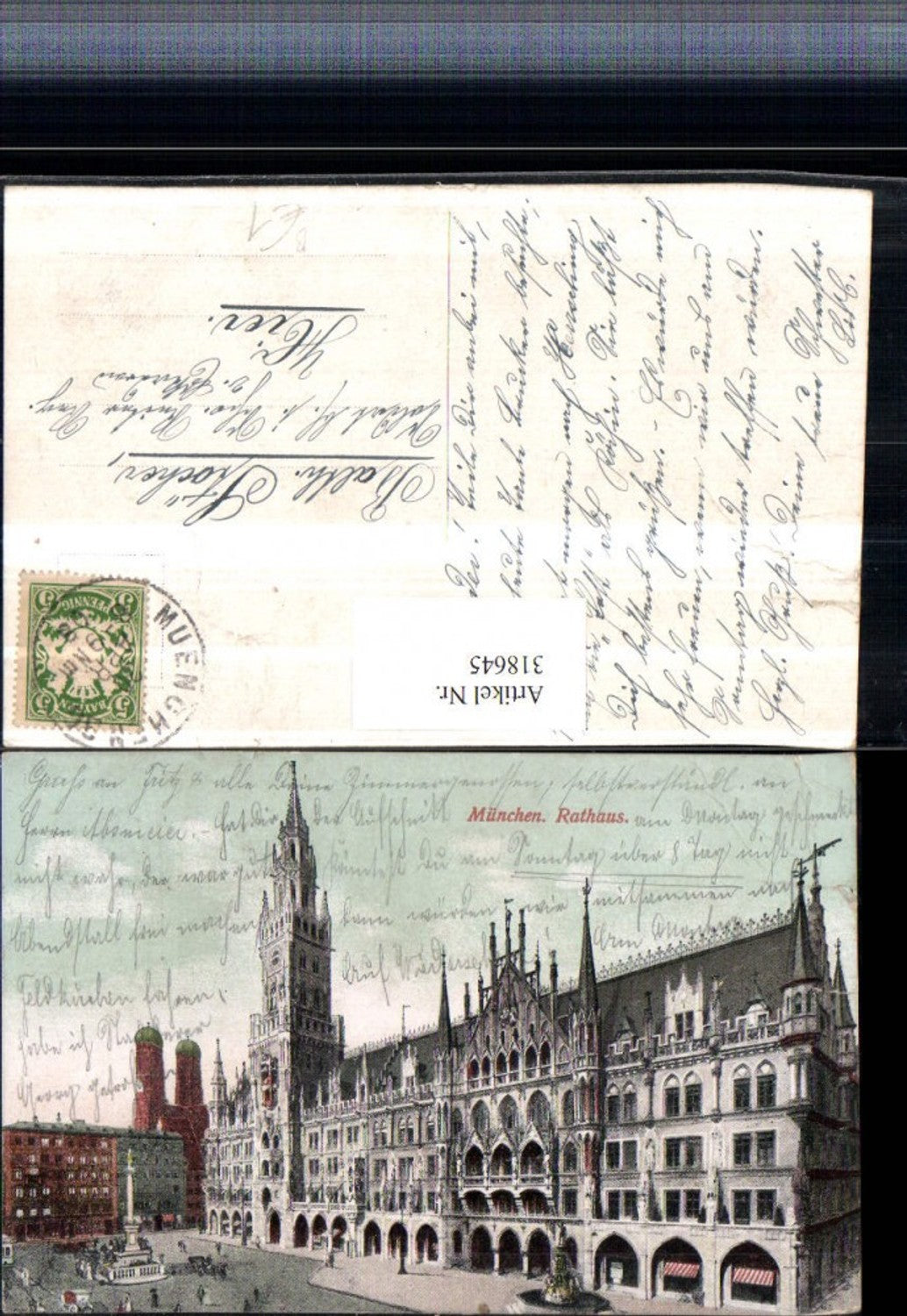 318645,München Rathaus Säule Frauenkirche