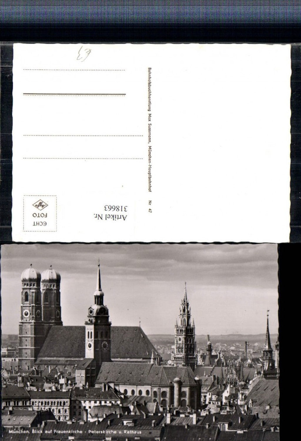 318663,München Frauenkirche Peterskirche u. Rathaus