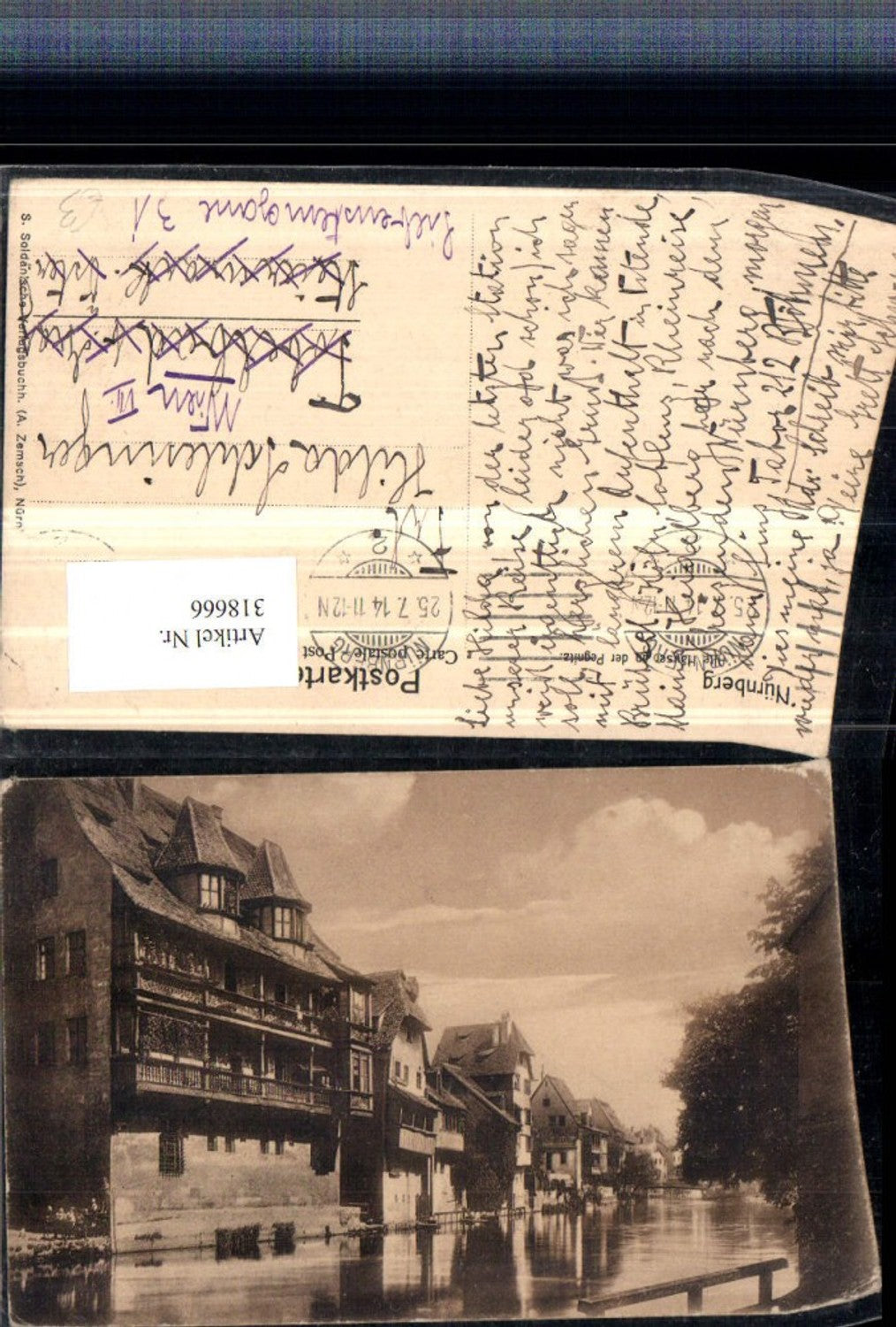 318666, Nuremberg Old houses on the Pegnitz River